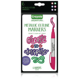 Metallic Outline Paint Markers Set of 6 By Crayola