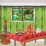 Asian Plastic Tablecover By Beistle