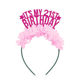It's My 21st Birthday Headband Crown by Festive Gal