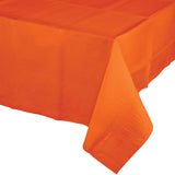 Sunkissed Orange Tissue/Plastic Tablecover By Creative Converting