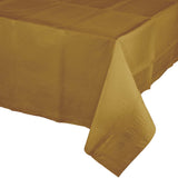 Glittering Gold Tissue/Plastic Tablecover By Creative Converting