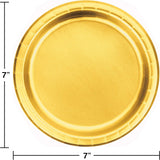 Gold Foil 7-inch 8 count Paper Plates by Creative Converting