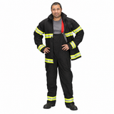 Adult Black Firefighter Suit Costume by Aeromax