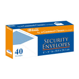 ✉️ BAZIC #10 Security Envelopes with Gummed Closure – 40 Pack  Reliable • Secure