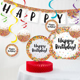Sprinkles Happy Birthday 9” Paper Plates – 8ct