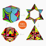 2.4" Shashibo Magnetic Puzzle Cube – Stained Glass- Fidget Toy