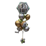 Awesome Birthday Balloon Bouquet - One Jumbo Birthday Foil, Eight 11 inch Latex with Hi-Float plus embellishments (In-Store Pick Up ONLY)