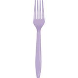 Premium Plastic Luscious Lavender Forks By Creative Converting