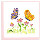 Bright Butterflies Greeting Card by Quilling Card