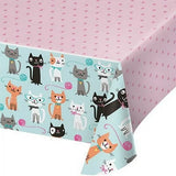 Purrfect Party Plastic Table Cover
