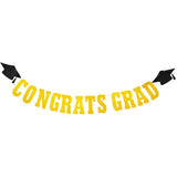 🎓 Congrats Grad Diamond Sparkle Banner – 11" Gold