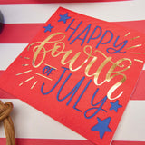 Modern Patriotic Cocktail Napkins