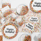 Sprinkles Happy Birthday 9” Paper Plates – 8ct
