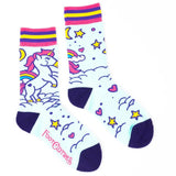 Cute Unicorn Adult Crew Socks One Size Fits Most By FootClothes