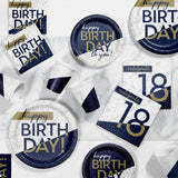 Navy and Gold Milestone 18th Luncheon Napkins