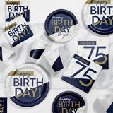 Navy and Gold Milestone, 75th Luncheon Napkins