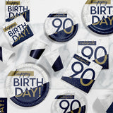 Navy and Gold Milestone 90th Luncheon Napkins