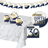 Navy and Gold Milestone 30th Luncheon Napkins
