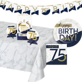 Navy and Gold Milestone, 75th Luncheon Napkins