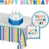 Party Patterns Plastic Tablecover By Creative Converting