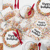 Sprinkles Happy Birthday 9” Paper Plates – 8ct