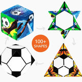 2.4" Shashibo Magnetic Puzzle Cube – Soccer- Fidget Toy
