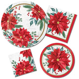 🎄 Festive Floral Beverage Napkins – 16 Count by Creative Converting (Poinsettia Christmas Collection)