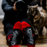 Death Kitty Adult Crew Socks One Size Fits Most By FootClothes