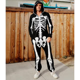 Skeleton Adult Jumpsuit Costume by Tipsy Elves