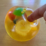 Jumbo Vaseline Apple Fruit Salad Squishy | Clear Gel Sensory Fidget Toy