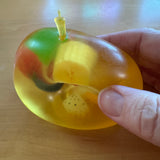 Jumbo Vaseline Apple Fruit Salad Squishy | Clear Gel Sensory Fidget Toy