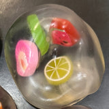 Fruit Salad Handmade Clear Coconut Oil Squishy Ball –  Zero Rebound