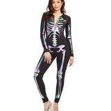 Iridescent Skeleton Bodysuit Costume by Tipsy Elves