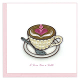 Love Latte Greeting Card by Quilling Card