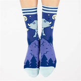 Cute Werewolf Adult Crew Socks One Size Fits Most By FootClothes