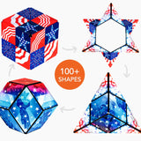 2.4" Shashibo Magnetic Puzzle Cube – Patriotic- Fidget Toys