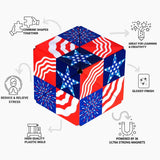 2.4" Shashibo Magnetic Puzzle Cube – Patriotic- Fidget Toys