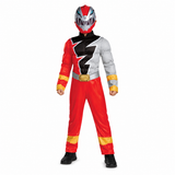 Power Rangers Dino Fury Red Ranger Muscle Kids Costume by Disguise