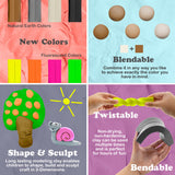 Modeling Clay 4 Natural Colors, 1 lb By Bazic Products