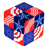 2.4" Shashibo Magnetic Puzzle Cube – Patriotic- Fidget Toys