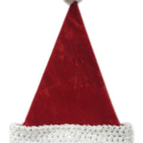 17-Inch Velvet Santa Hat with Silver Sequins – Sparkling Holiday Style