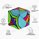 2.4" Shashibo Magnetic Puzzle Cube – Stained Glass- Fidget Toy