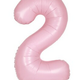 34" Matte Pink Number 2 Foil Balloon By Unique