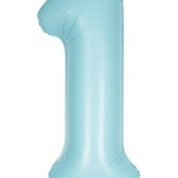 34" Matte Blue Number 1 Foil Balloon By Unique