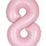 34" Matte Pink Number 8 Foil Balloon By Unique
