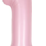 34" Matte Pink Number 1 Foil Balloon By Unique