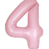 34" Matte Pink Number 4 Foil Balloon By Unique