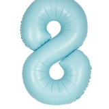 34" Matte Blue Number 8 Foil Balloon By Unique