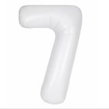 34" Matte White Number 7 Foil Balloon By Unique