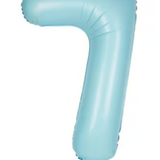 34" Matte Blue Number 7 Foil Balloon By Unique